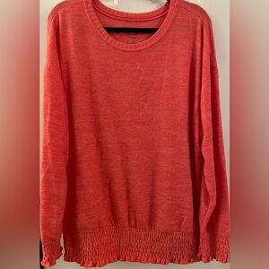 NWOT TORRID Super Soft Plush Heathered Coral Pink Sweater LS Top Tee SZ 2X 18 20